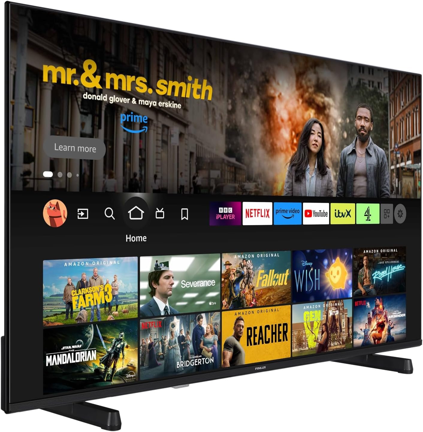 Finlux 50 inch 4K HDR LED Smart TV - MU24F - Netflix - YouTube - Prime Video - Disney+ - Now TV - TNT Sports - Alexa - Dolby Atmos - Dolby Vision - DTS Virtual X - DTS HD - Motion Flow - Micro Dimming - Bild 2