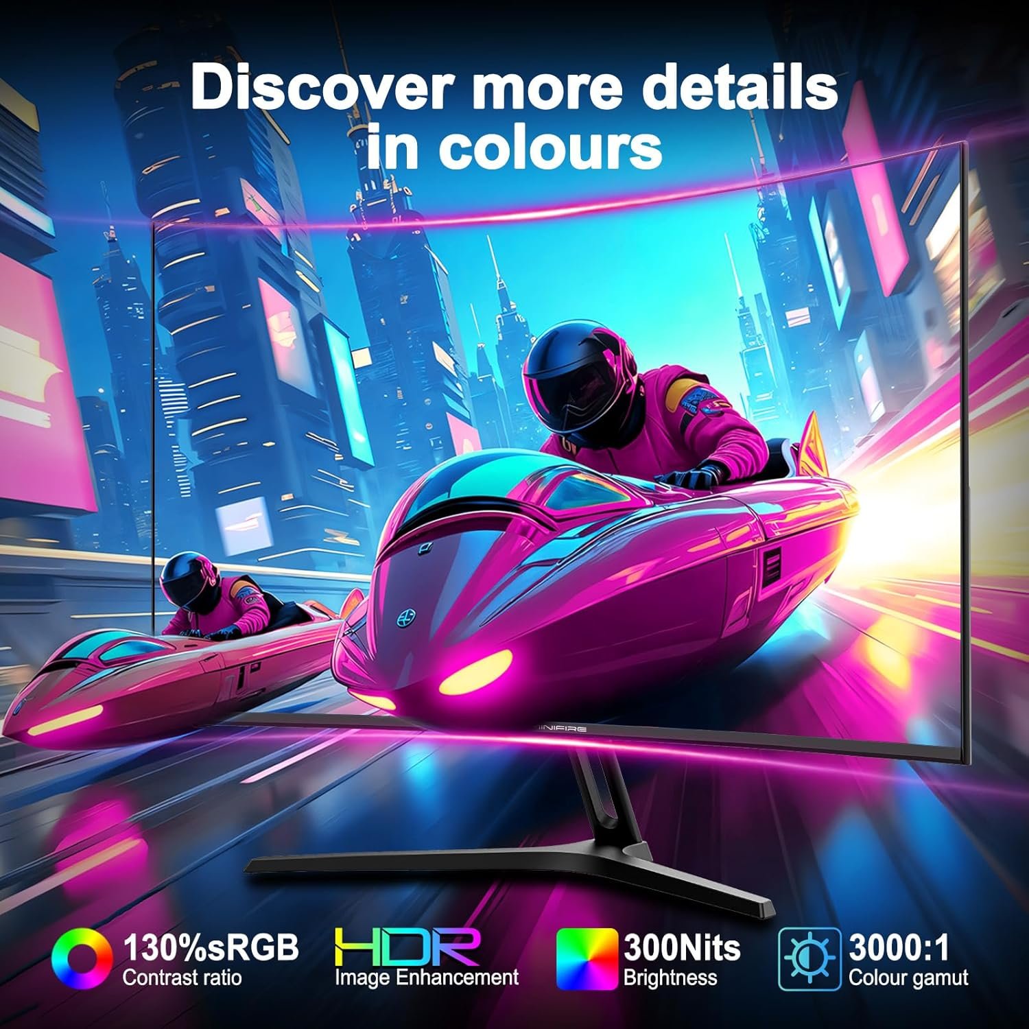 New 24" Curved Gaming Monitor, FHD 1080P, 180Hz Refresh Rate, 1ms Response, AMD FreeSync, Ultra-Slim Design, HDMI/DP, VESA Mountable #TikTokShopBacktoSchool - Bild 2